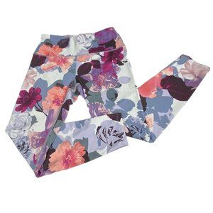 Purple and Pink Floral Yoga Pants size Medium